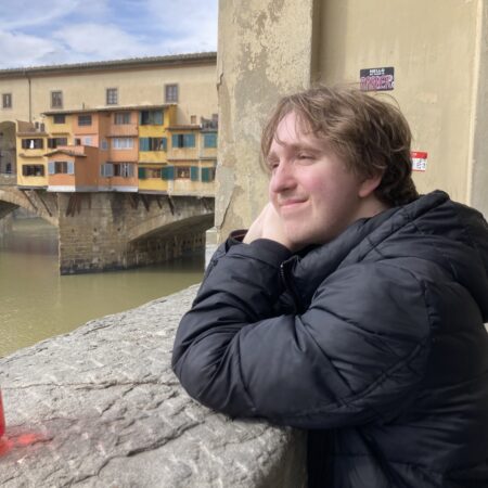 J.T. Stone admiring the view in Florence, Italy